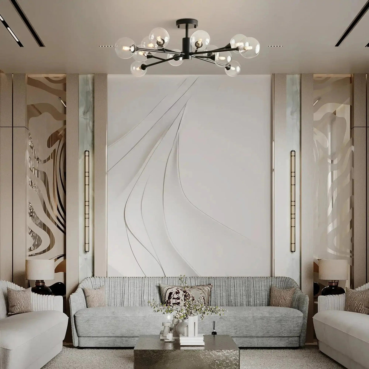 Apollo Round Chandelier 36", 47", 59" - Zelno