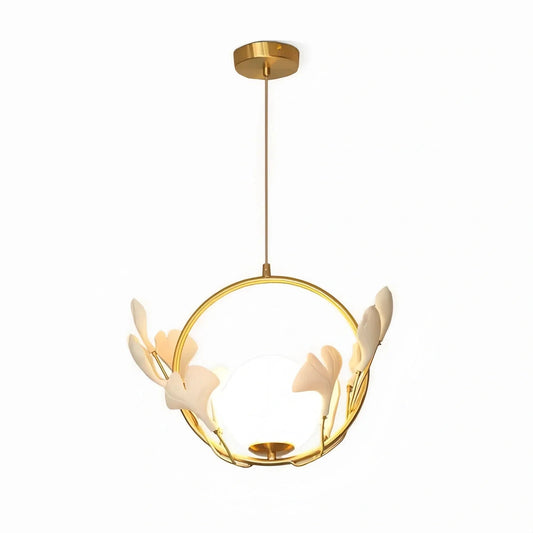Ceramic Gingko Pendant Lamp - Zelno Lighting