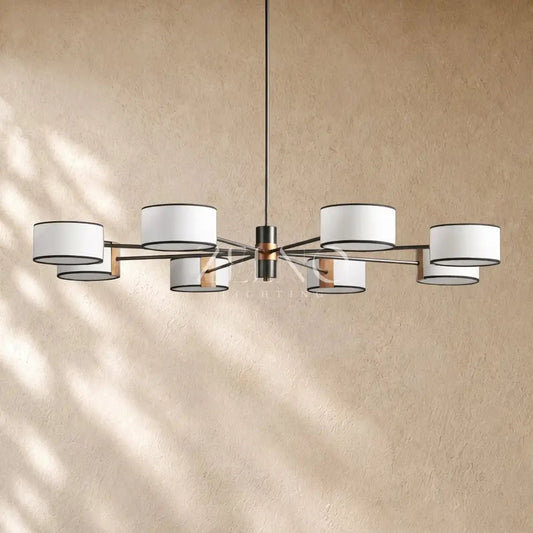 Daphna Fabric Round Chandelier - Zelno
