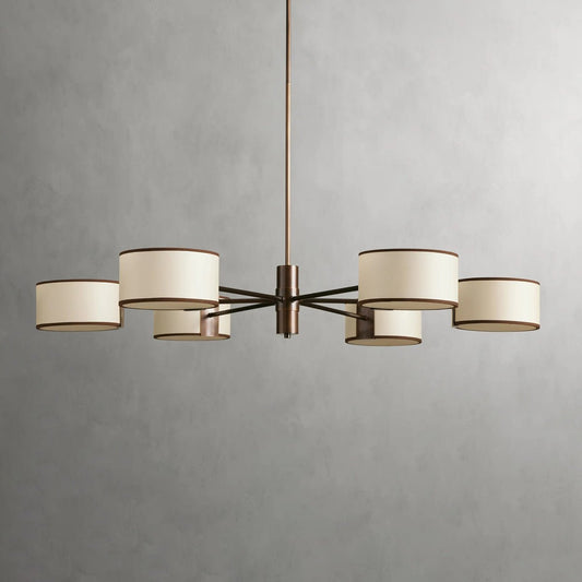 Daphne 48" Round Chandelier in Ecru - Zelno