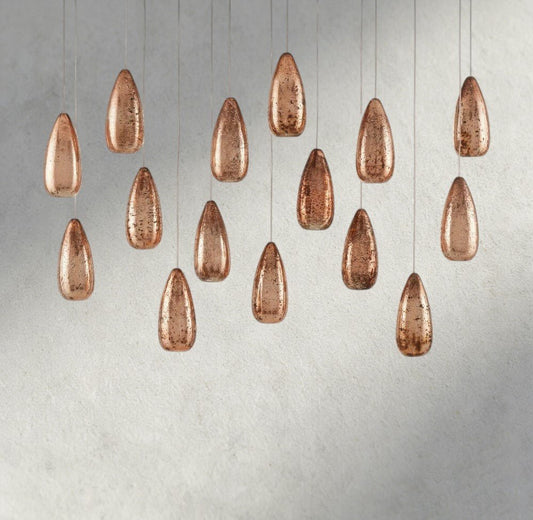 Edda Linear Glass Chandelier 48", 54" - Zelno