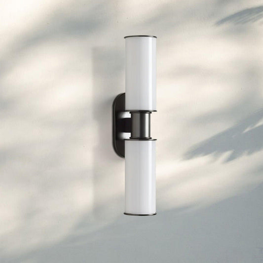 Harline Modern Milk Glass 2-Light Wall Sconce - Zelno Lighting