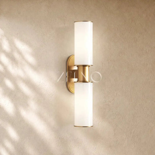 Harlins Modern Milk Glass 2-Light Wall Sconce - Zelno