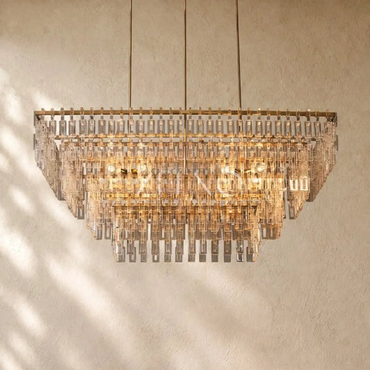 Marina Tiered Rectangular Chandelier - Zelno