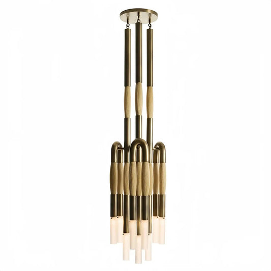 Modern Heritage Horsehair 9-Light Pendant Unique Luxury Light Fixture - Zelno Lighting