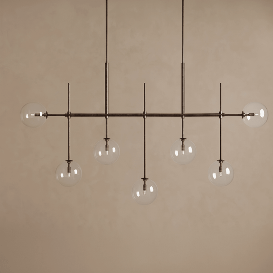 Roscoe 60" Linear Chandelier in Bronze - Zelno