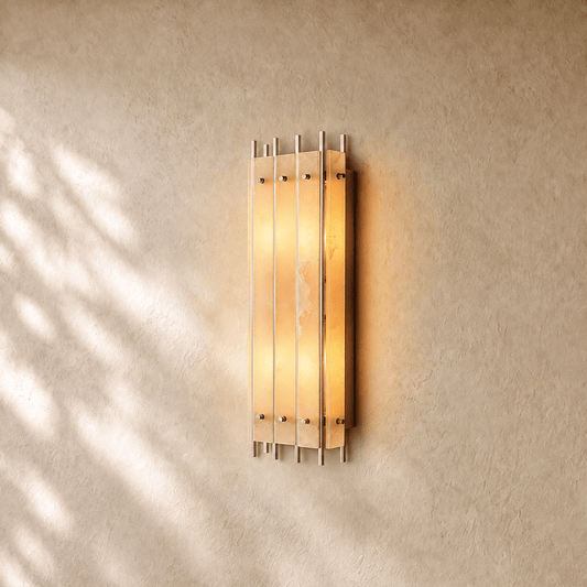 San Marcon Alabaster Grand Rectangular Sconce - Zelno