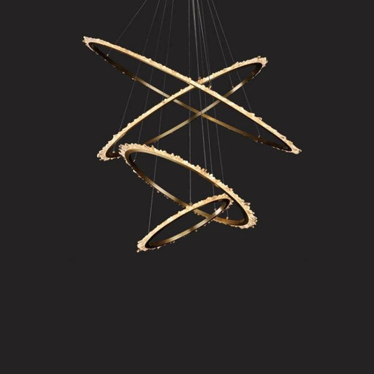 Savoy Rock Crystal Ring Chandelier - Zelno