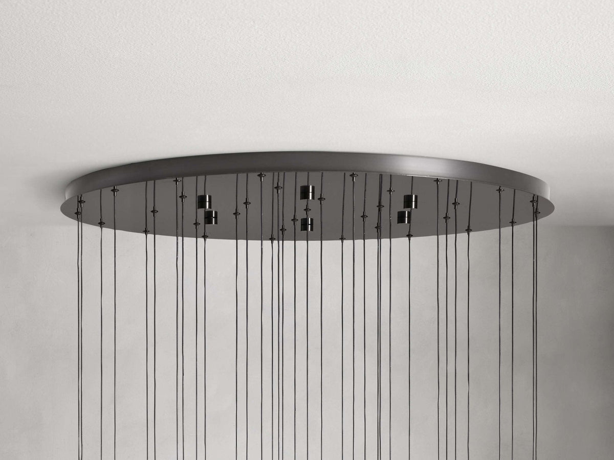 Soltaire Modern 17'' 24'' 36'' 58'' Round Chandelier Lighting - Zelno Lighting