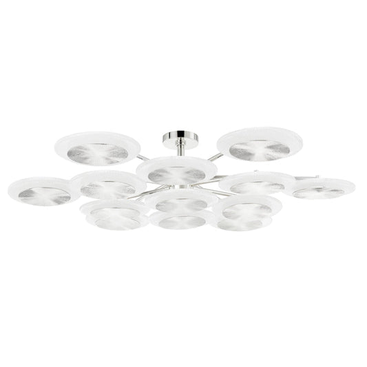 zelnolighting Ovo Ice Glass Round Chandelier 56.75" - Zelno