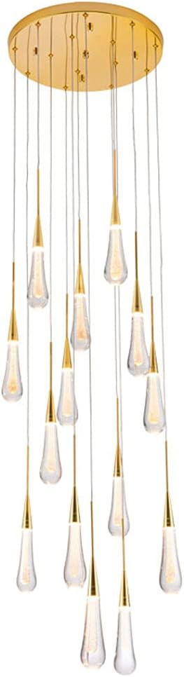 Spiral Raindrop Staircase Ceiling Lighting
