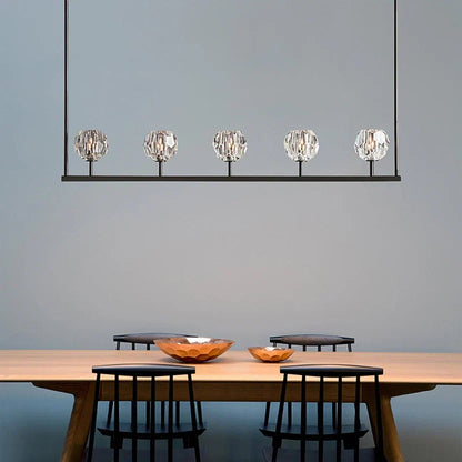 Boulee de Cristal Glass Linear Chandelier 48", 60"