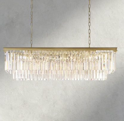 1920S Odeon Rectangular Chandelier 40", 49", 59" - Zelno