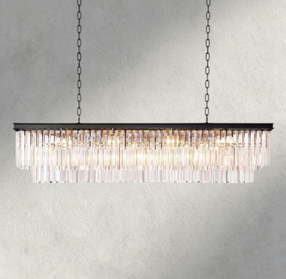 1920S Odeon Rectangular Chandelier 40", 49", 59" - Zelno