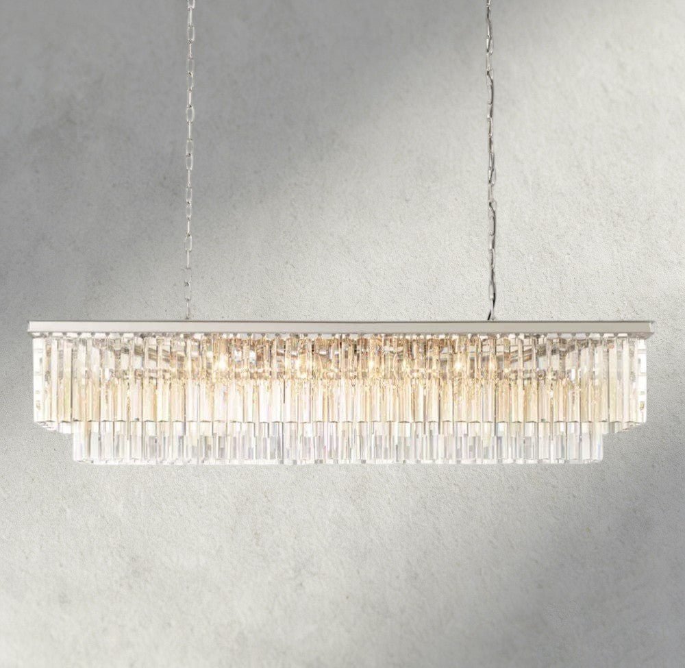 1920S Odeon Rectangular Chandelier 40", 49", 59" - Zelno