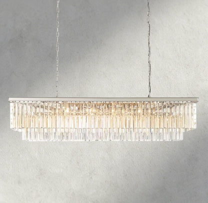 1920S Odeon Rectangular Chandelier 40", 49", 59" - Zelno