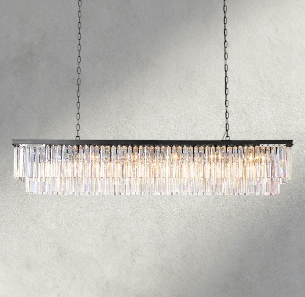1920S Odeon Rectangular Chandelier 40", 49", 59" - Zelno