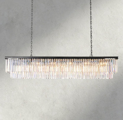 1920S Odeon Rectangular Chandelier 40", 49", 59" - Zelno