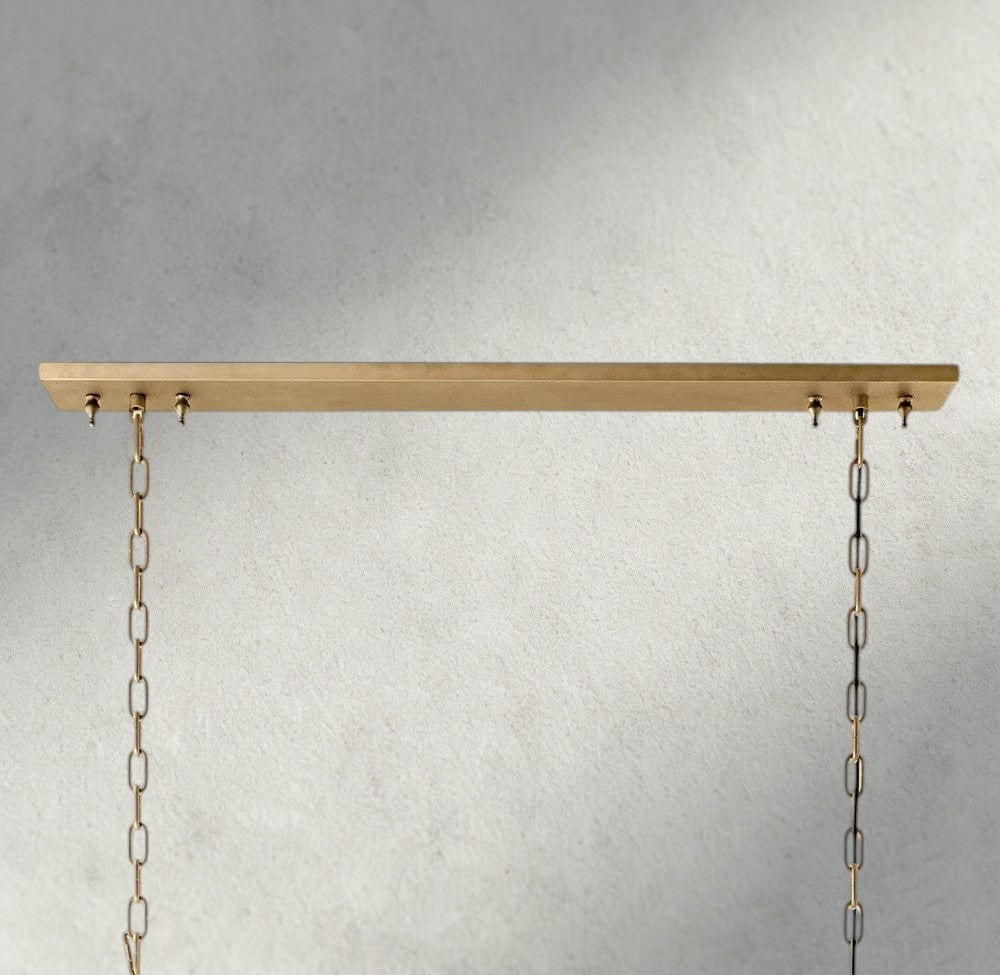 1920S Odeon Rectangular Chandelier 40", 49", 59" - Zelno