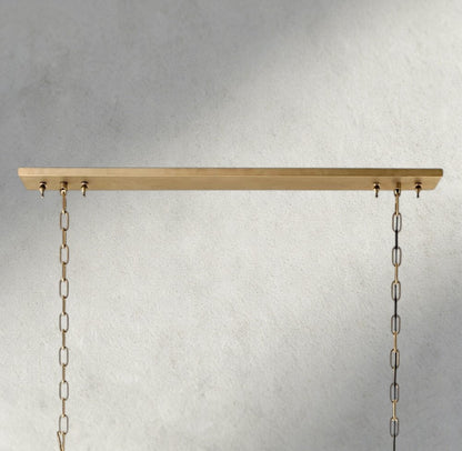 1920S Odeon Rectangular Chandelier 40", 49", 59" - Zelno