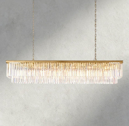 1920S Odeon Rectangular Chandelier 40", 49", 59" - Zelno