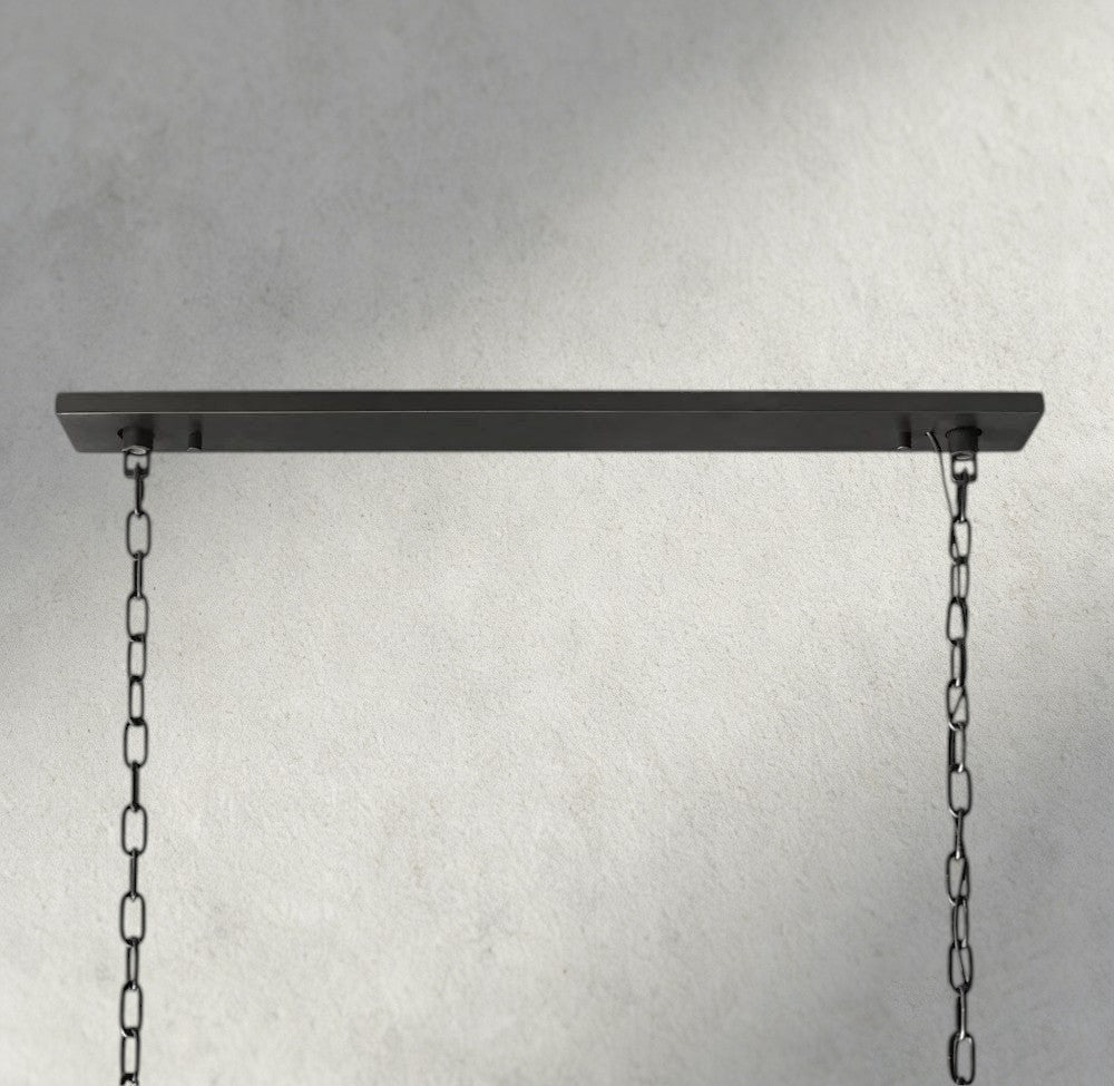 1920S Odeon Rectangular Chandelier 40", 49", 59" - Zelno