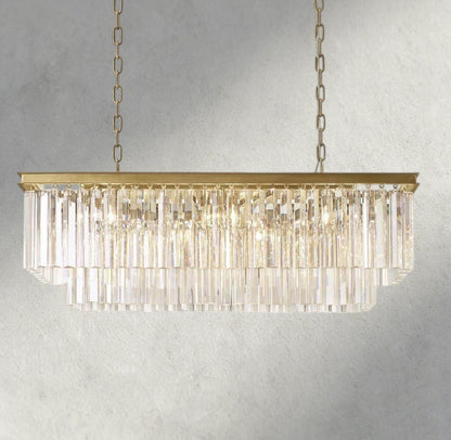 1920S Odeon Rectangular Chandelier 40", 49", 59" - Zelno