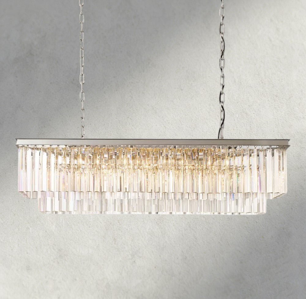 1920S Odeon Rectangular Chandelier 40", 49", 59" - Zelno