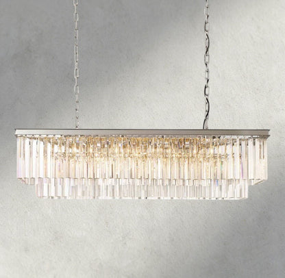 1920S Odeon Rectangular Chandelier 40", 49", 59" - Zelno