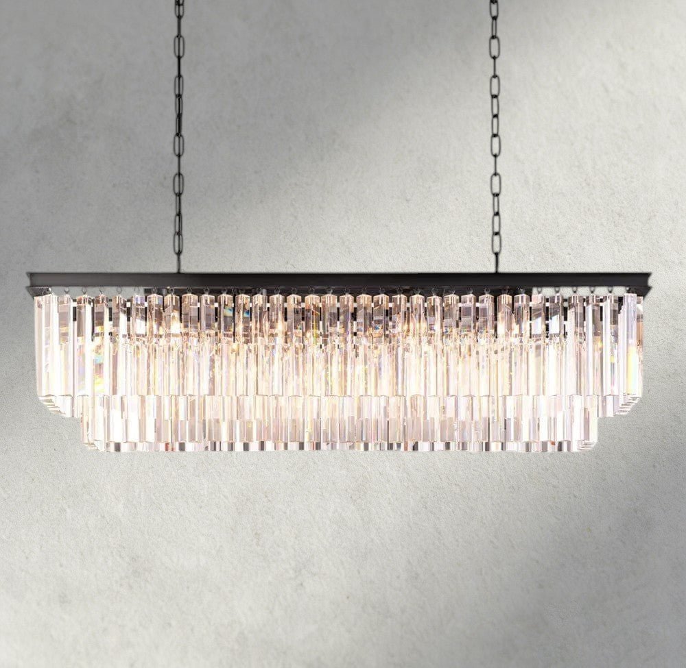 1920S Odeon Rectangular Chandelier 40", 49", 59" - Zelno