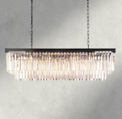 1920S Odeon Rectangular Chandelier 40", 49", 59" - Zelno