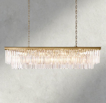 1920S Odeon Rectangular Chandelier 40", 49", 59" - Zelno