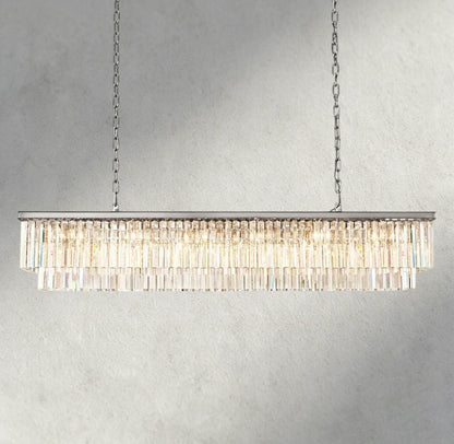 1920S Odeon Rectangular Chandelier 40", 49", 59" - Zelno