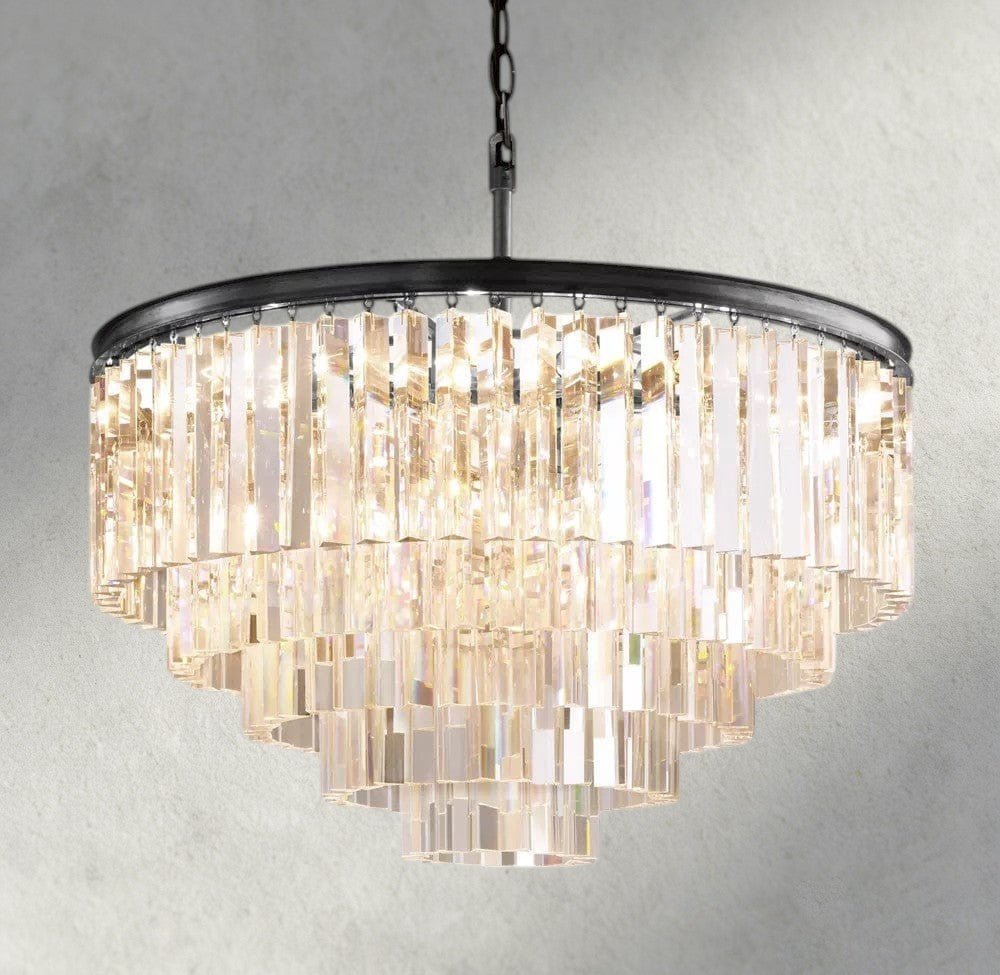 1920s Odeon Round Chandelier 20", 32", 44" - Zelno