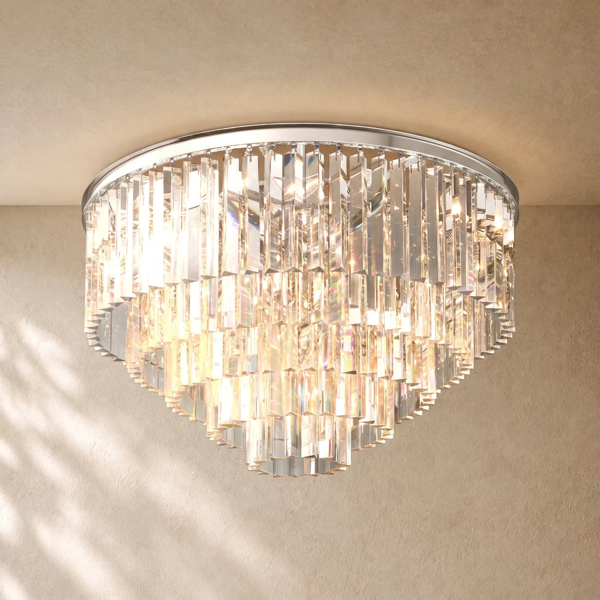 1920s Art Deco Round Flushmount