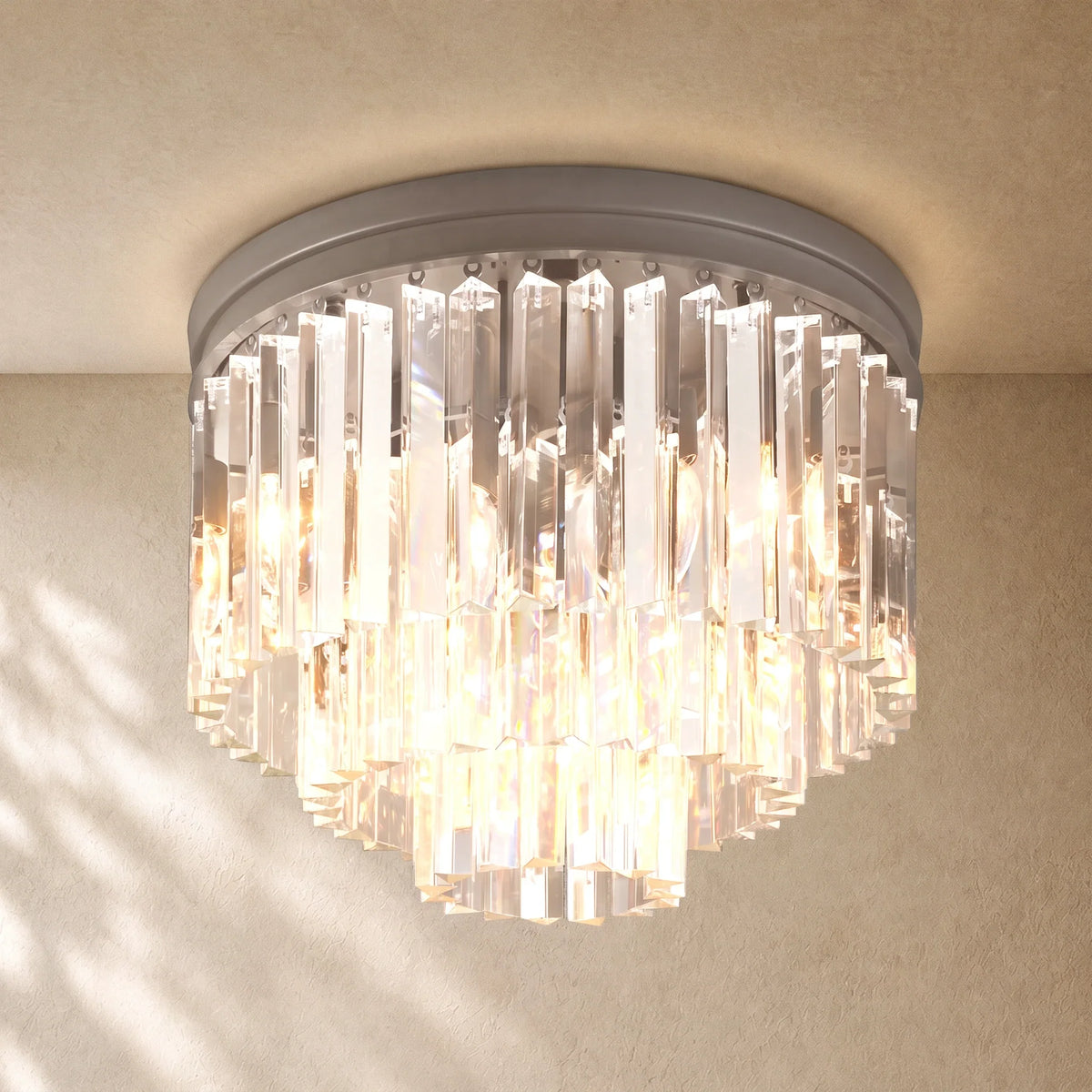 1920s Art Deco Round Flushmount