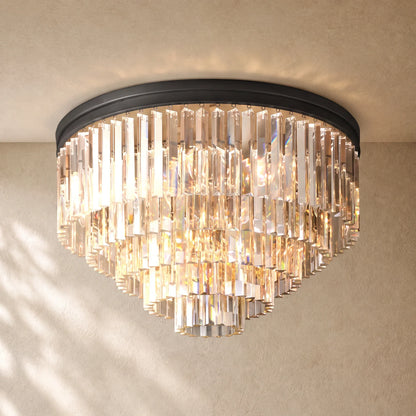 1920s Art Deco Round Flushmount