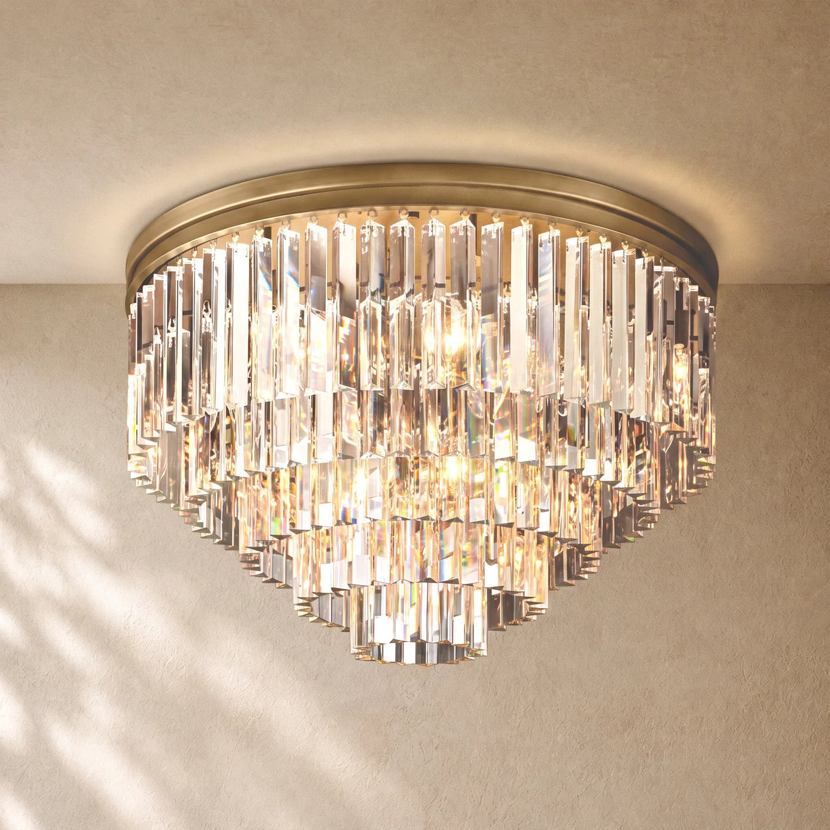 1920s Art Deco Round Flushmount