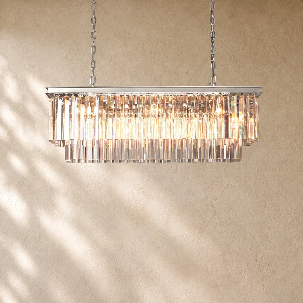1920s  Rectangular Chandelier 40" 49" 59"