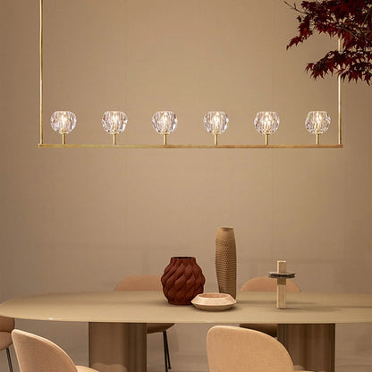 Boulee de Cristal Glass Linear Chandelier 48", 60"
