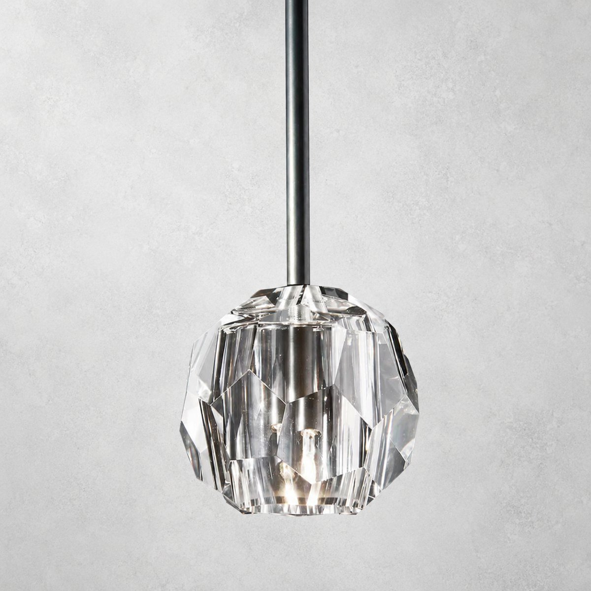 Meridian Clear Cristal  Glass Rod Pendant