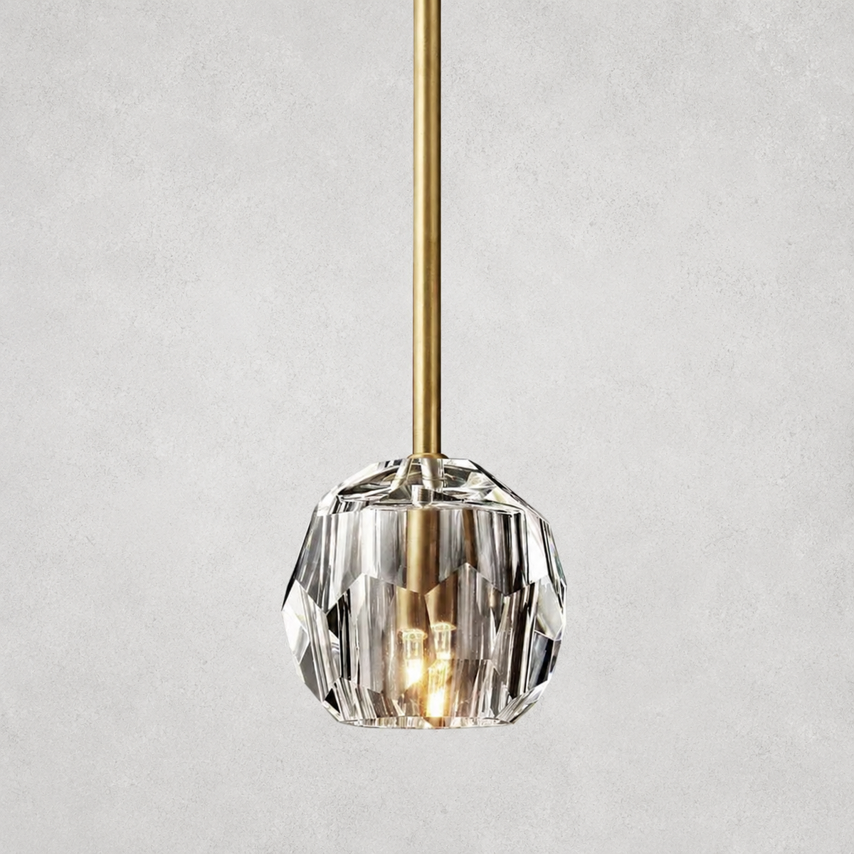 Meridian Clear Cristal  Glass Rod Pendant