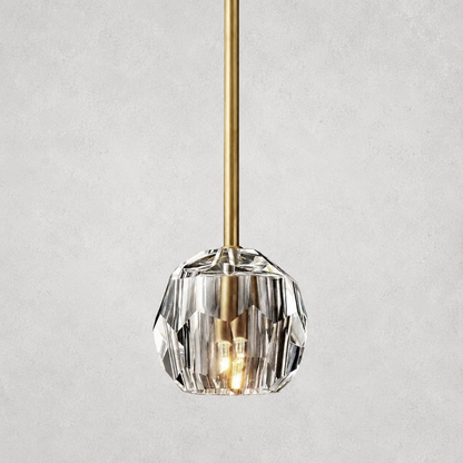 Meridian Clear Cristal  Glass Rod Pendant