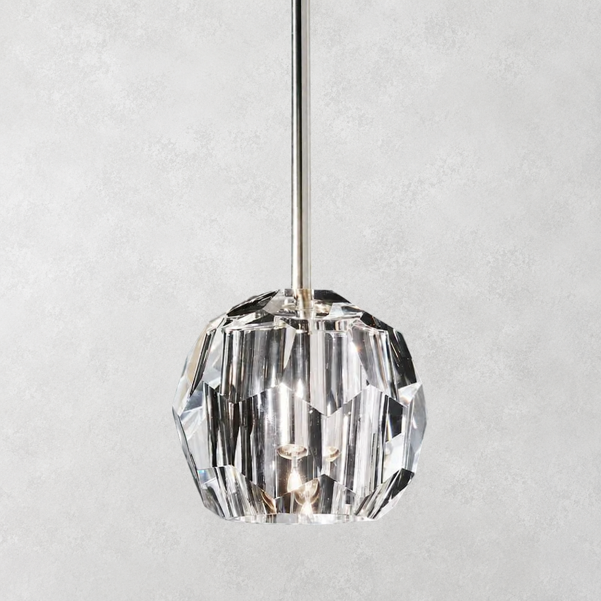 Meridian Clear Cristal  Glass Rod Pendant