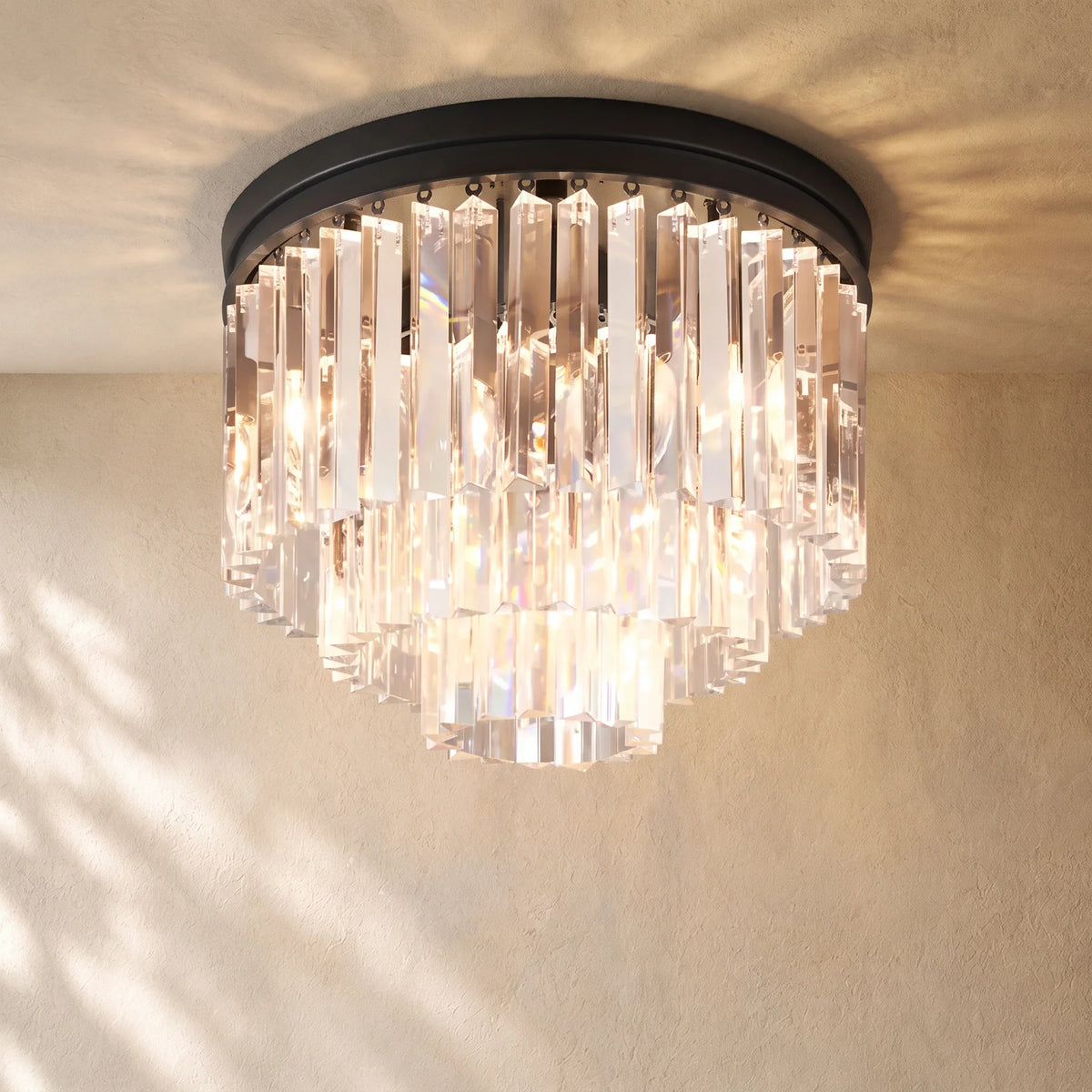 1920s Art Deco Round Flushmount
