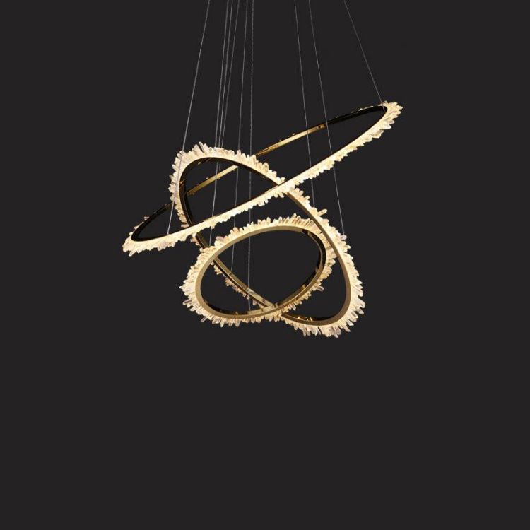 Savoy Rock Crystal Ring Chandelier