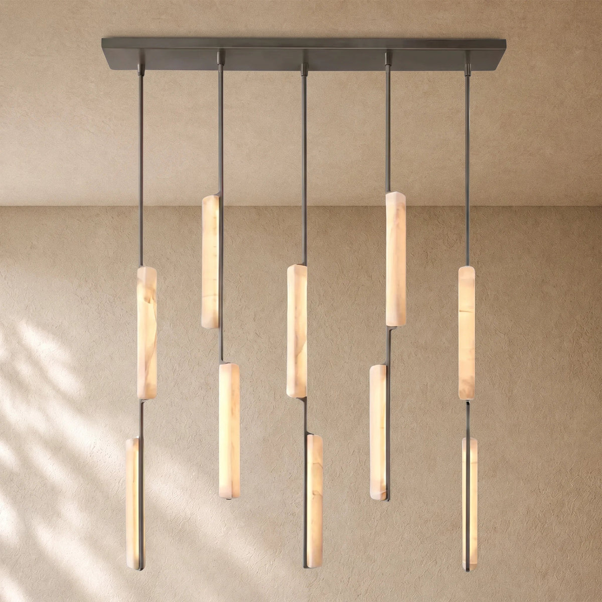 Audubom Alabaster Linear Chandelier