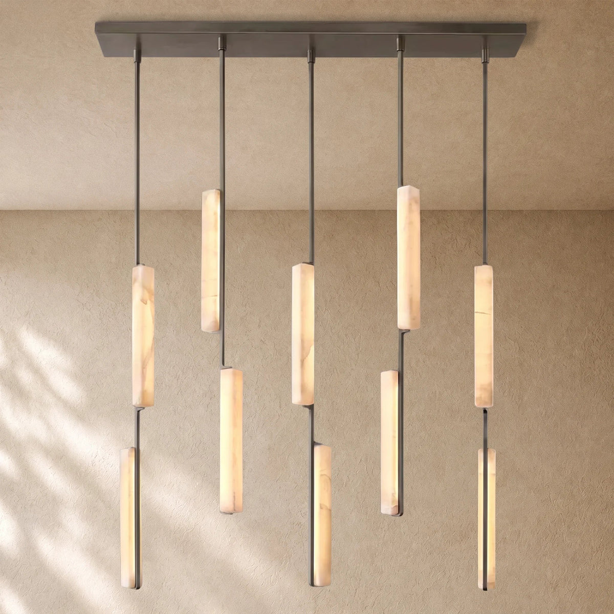 Audubom Alabaster Linear Chandelier