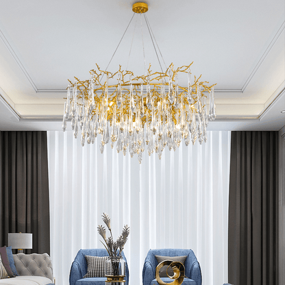 Agnes Round Branch Crystal Chandelier - Zelno Lighting