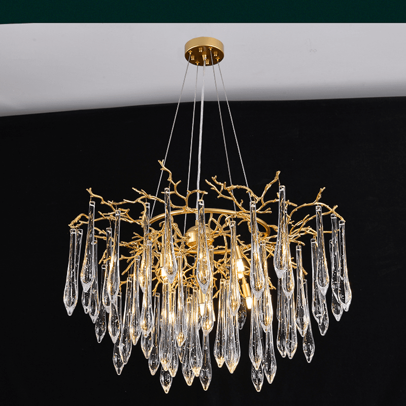 Agnes Round Branch Crystal Chandelier - Zelno Lighting